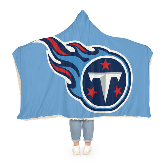 Titans Flame Logo Blanket | Hooded Throw Blanket, Blue Team Design