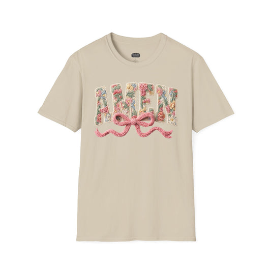 Alien Floral Script T-Shirt — Pink Bow Graphic Tee