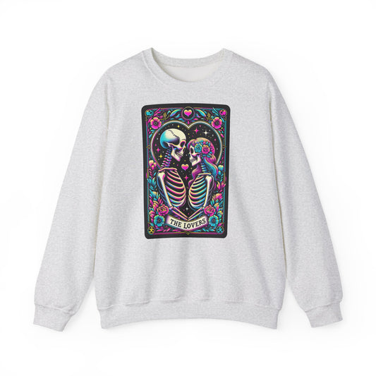 The Lovers skeleton tarot art Sweatshirt | Day of the Dead romance
