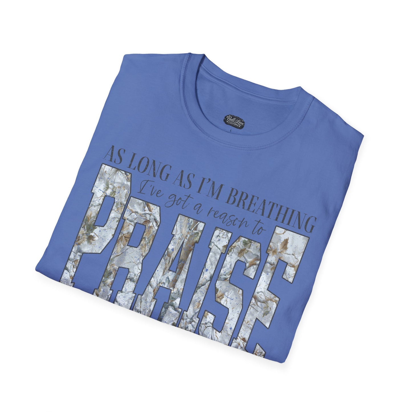 Praise the Lord T-Shirt | Floral Lettering Christian Faith Tee