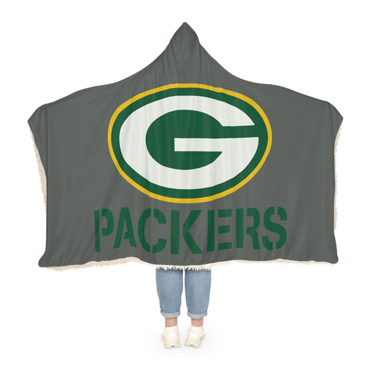 Green Bay Packers Logo Snuggle Blanket | Hooded Fleece Throw