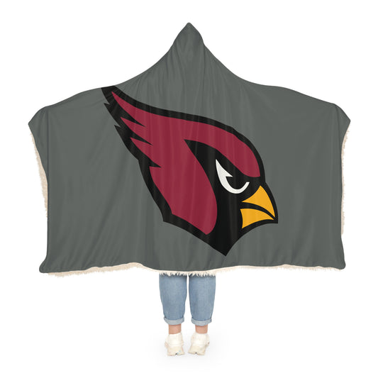 Cardinal Head Snuggle Blanket | Hooded Throw, Team Logo