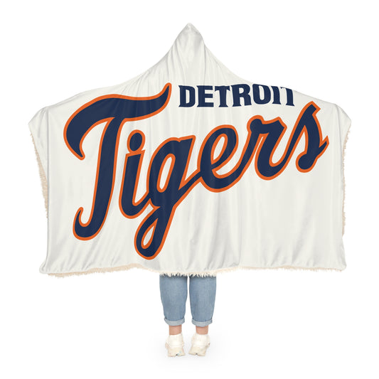 Detroit Tigers Snuggle Blanket | Sports Team Hooded Throw, MLB Fan Cozy Throw