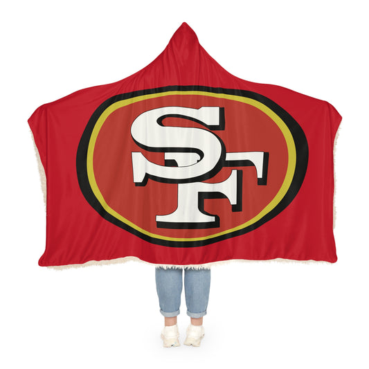 SF Oval Logo Snuggle Blanket | Red Hooded Throw