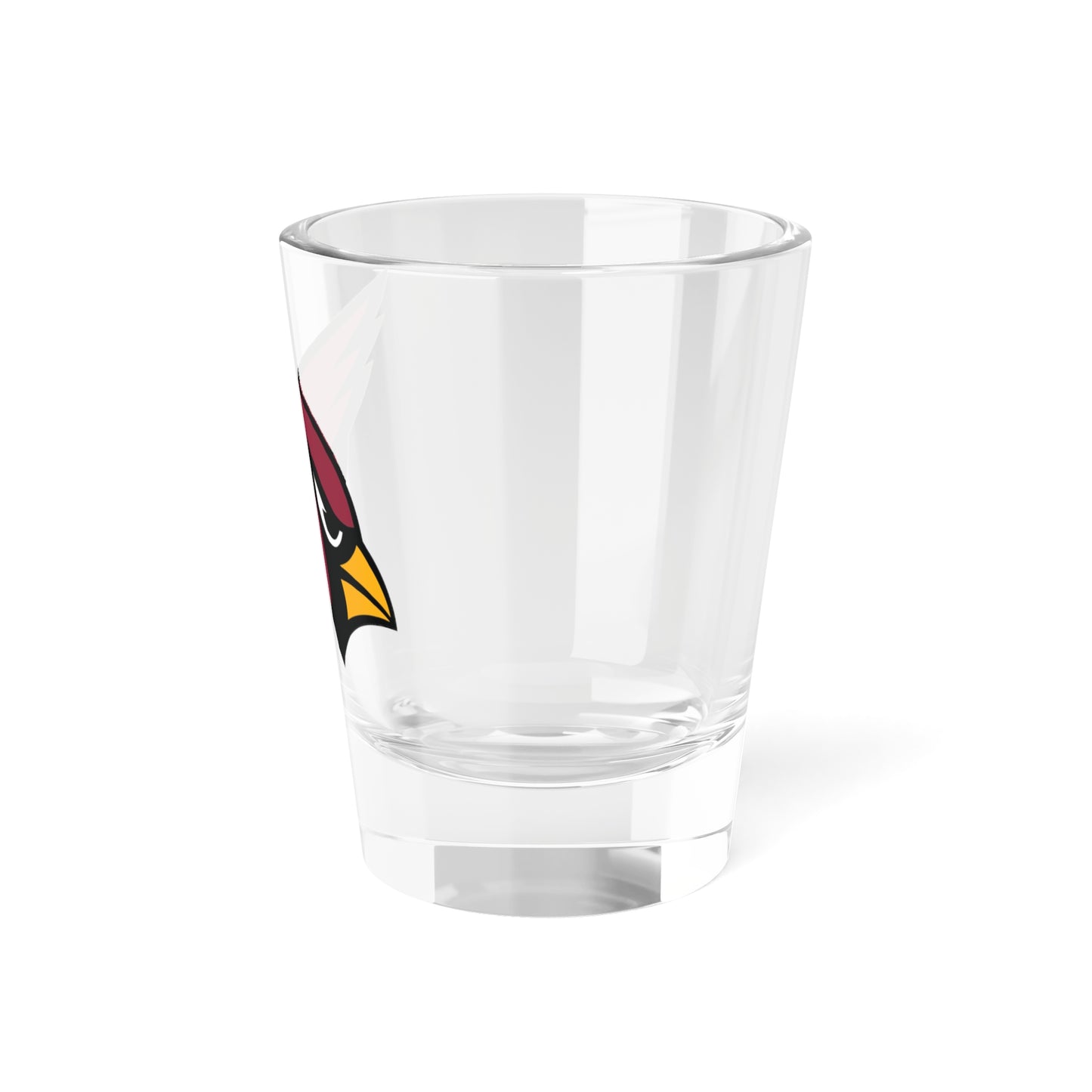 Cardinal Head Shot Glass | 1.5oz Clear Glass