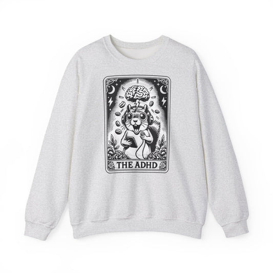 ADHD Tarot Card Squirrel sweatshirt | Crewneck, Psychedelic Brain Illustration