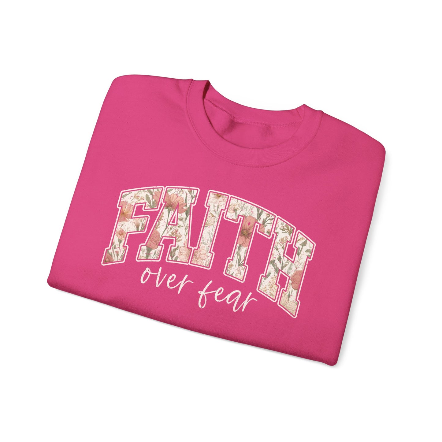 Faith Floral Crewneck Sweatshirt — Women's Floral 'FAITH' Pullover