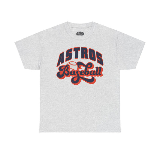 Astros Baseball Tee | Retro Script Sports Shirt