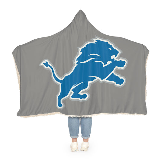 Blue Lion Logo Snuggle Blanket | Hooded Throw, Team Spirit