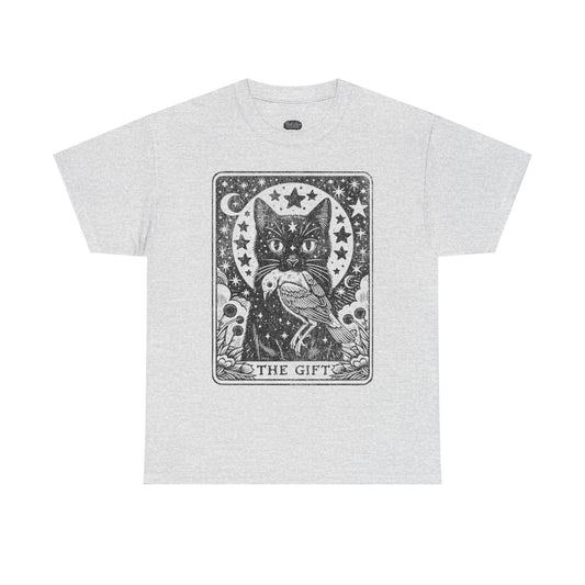 Tarot Cat with Bird T-Shirt | The Gift tarot card illustration