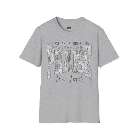 Praise the Lord T-Shirt | Floral Lettering Christian Faith Tee