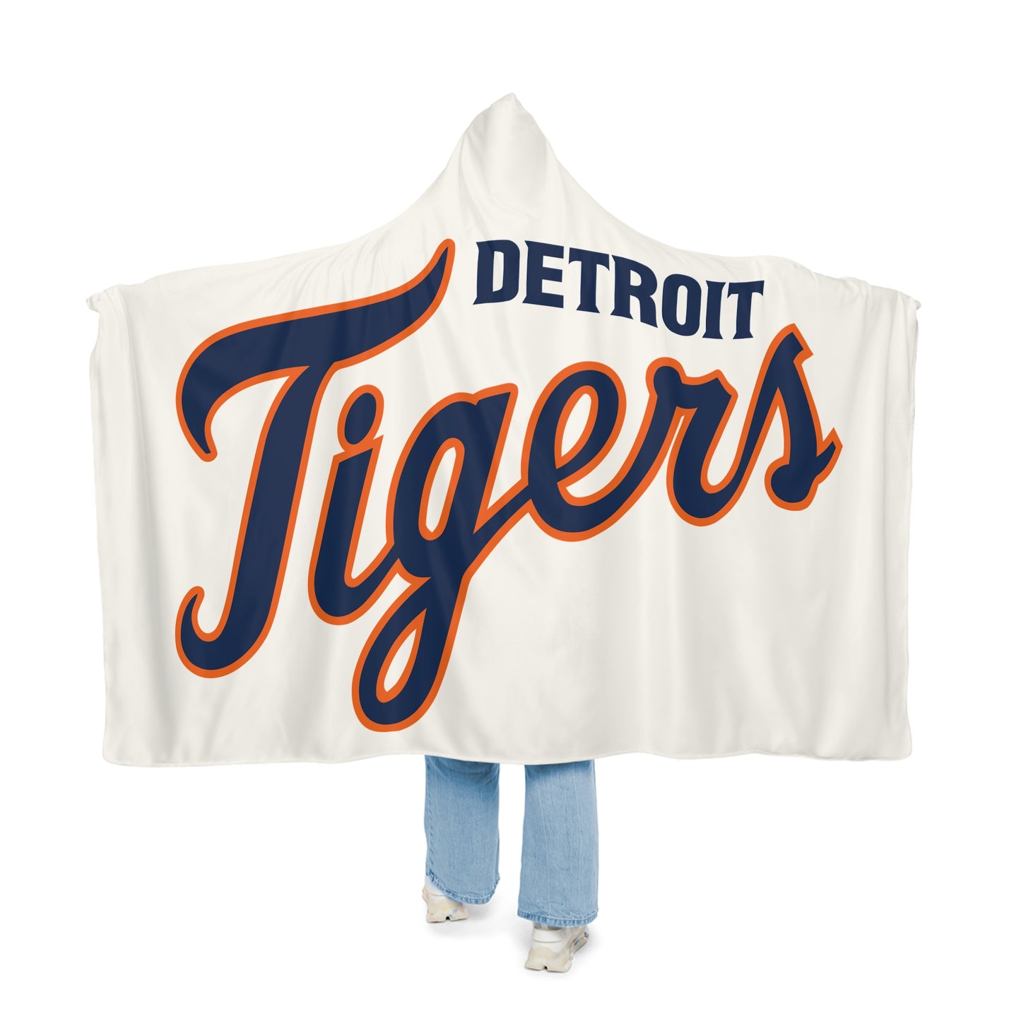 Detroit Tigers Snuggle Blanket | Sports Team Hooded Throw, MLB Fan Cozy Throw