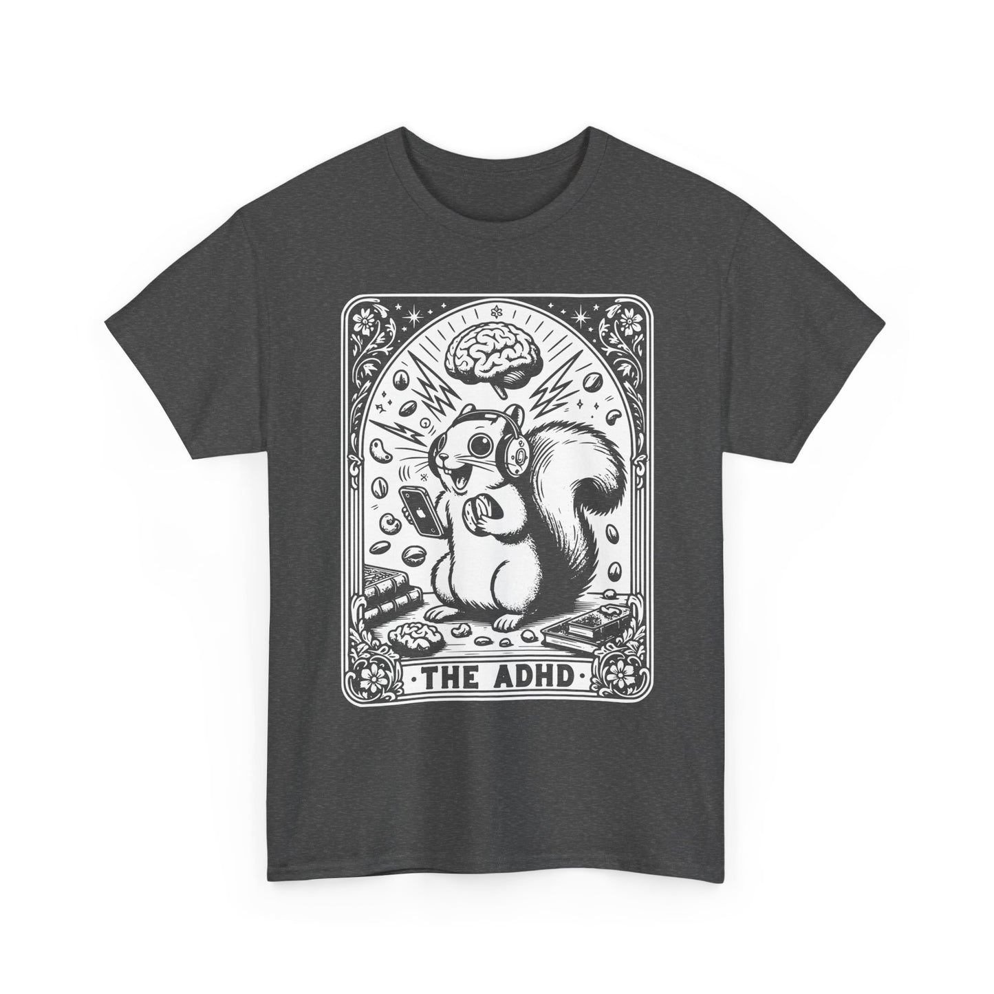 The ADHD Squirrel Tee | Cute Retro Illustration, Mental Health Awareness