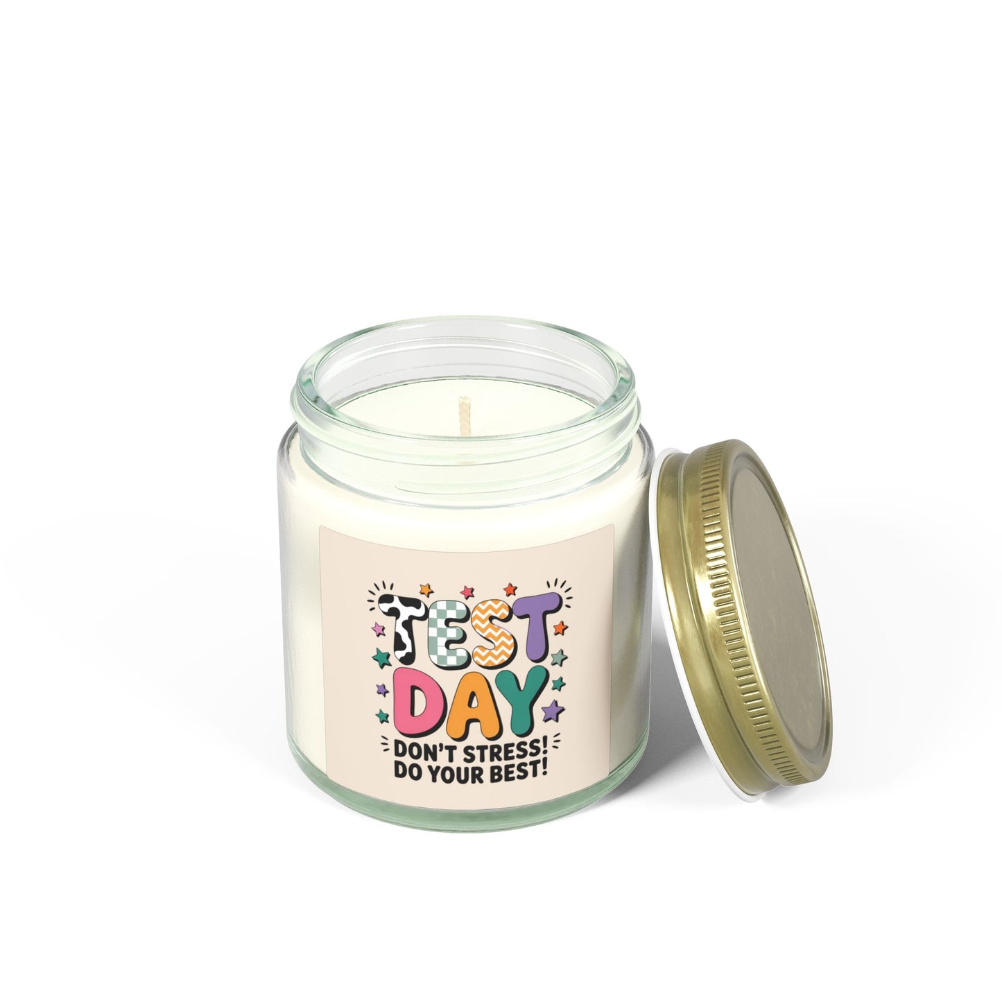 Test Day Don't Stress Candle | Coconut Apricot Soy Wax 4oz 9oz