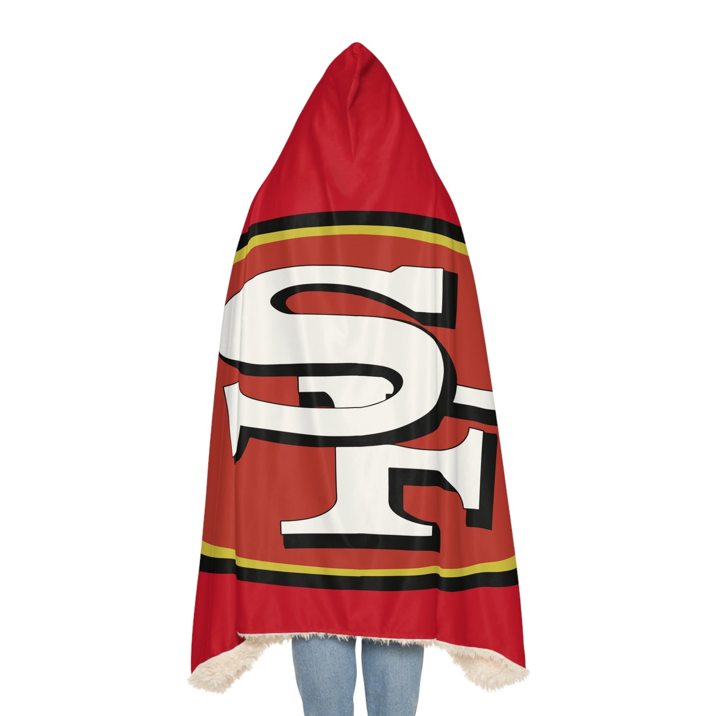 SF Oval Logo Snuggle Blanket | Red Hooded Throw