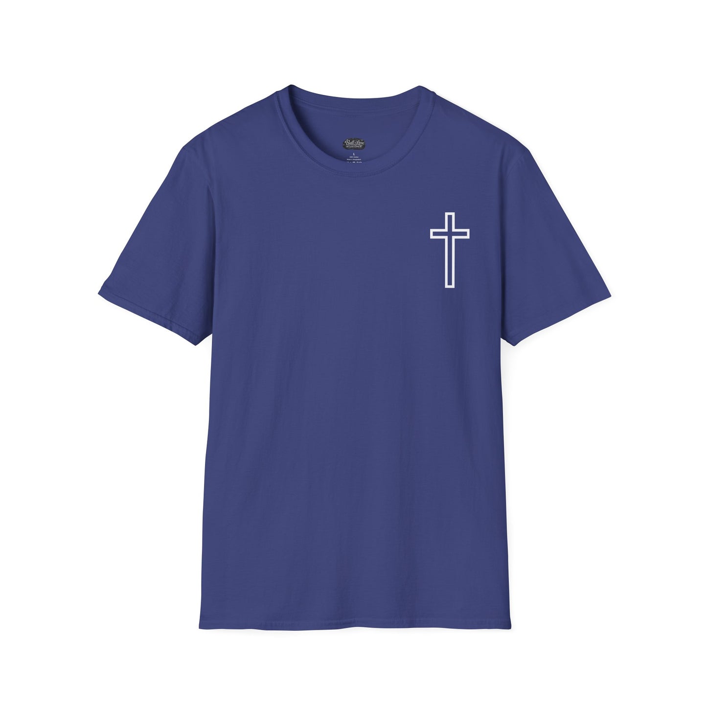 Blessed Through the Storm Christian T-Shirt — Women’s Faith Cross Tee