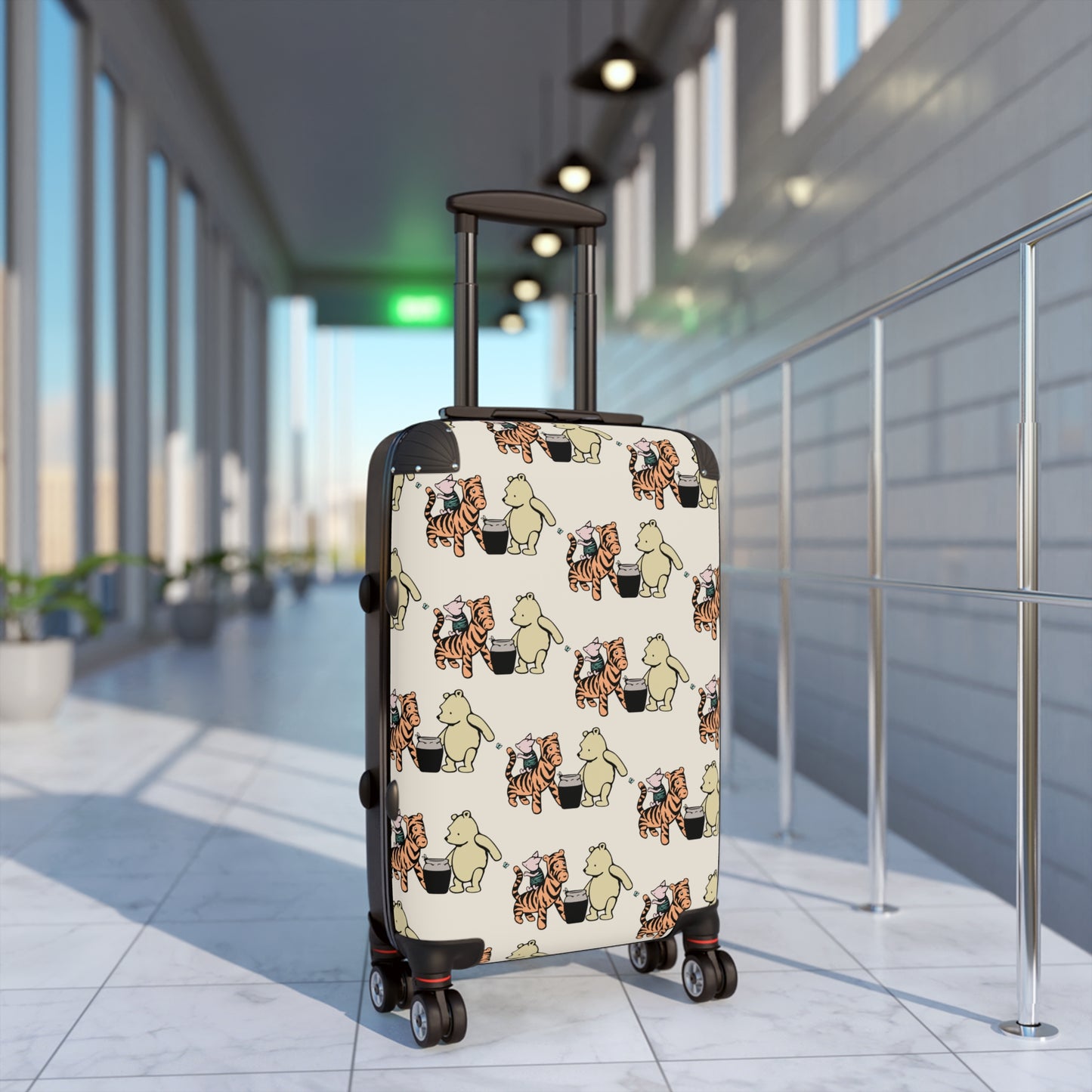 Bear and Tiger Pattern Suitcase | Cute Animal Luggage Cover
