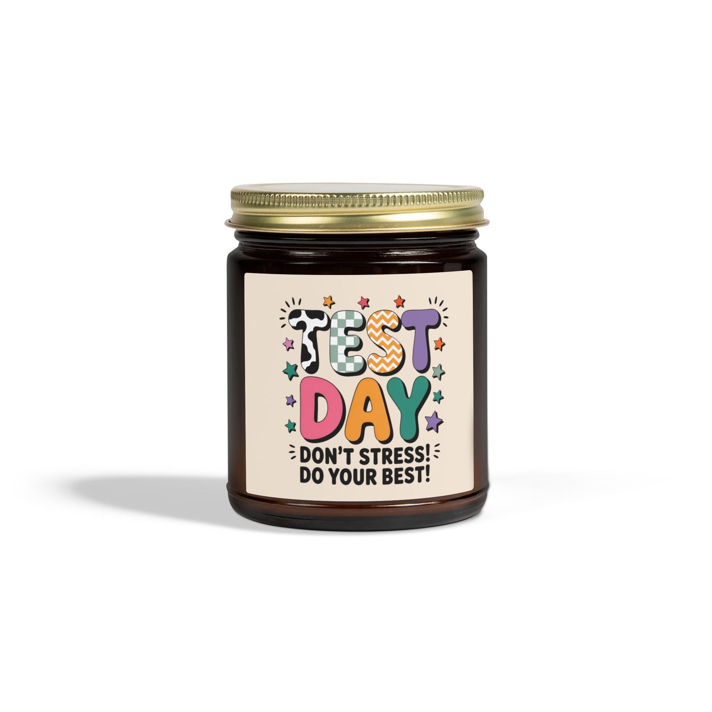 Test Day Don't Stress Candle | Coconut Apricot Soy Wax 4oz 9oz