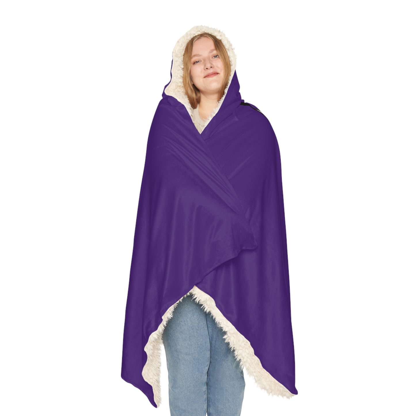 Viking Head Snuggle Blanket | Purple Hooded Throw with Helmet Design