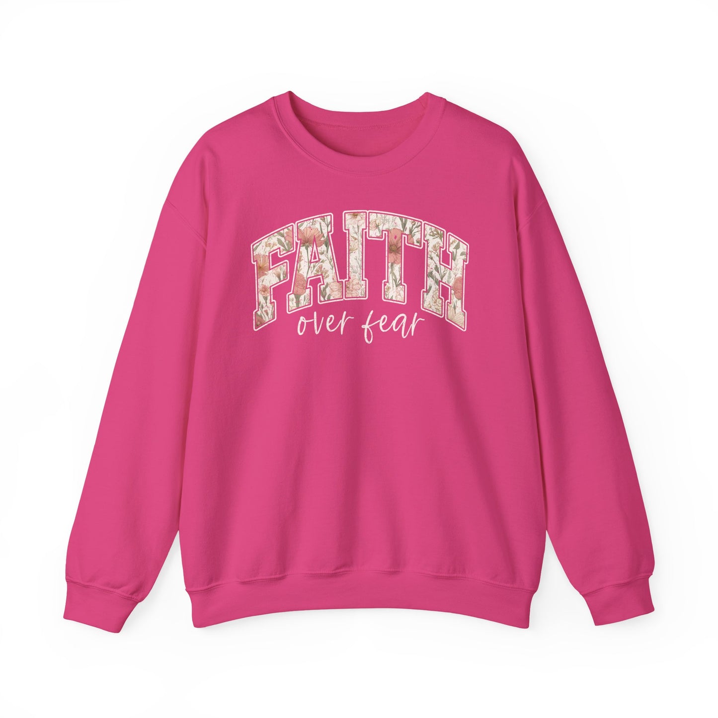 Faith Floral Crewneck Sweatshirt — Women's Floral 'FAITH' Pullover
