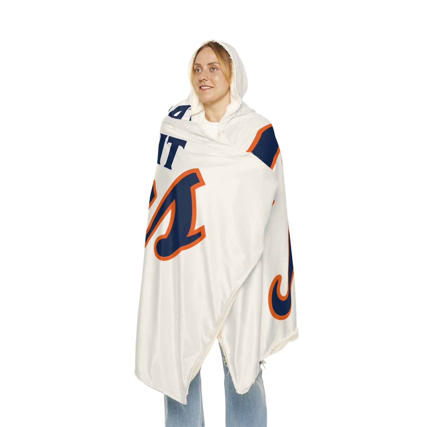 Detroit Tigers Snuggle Blanket | Sports Team Hooded Throw, MLB Fan Cozy Throw