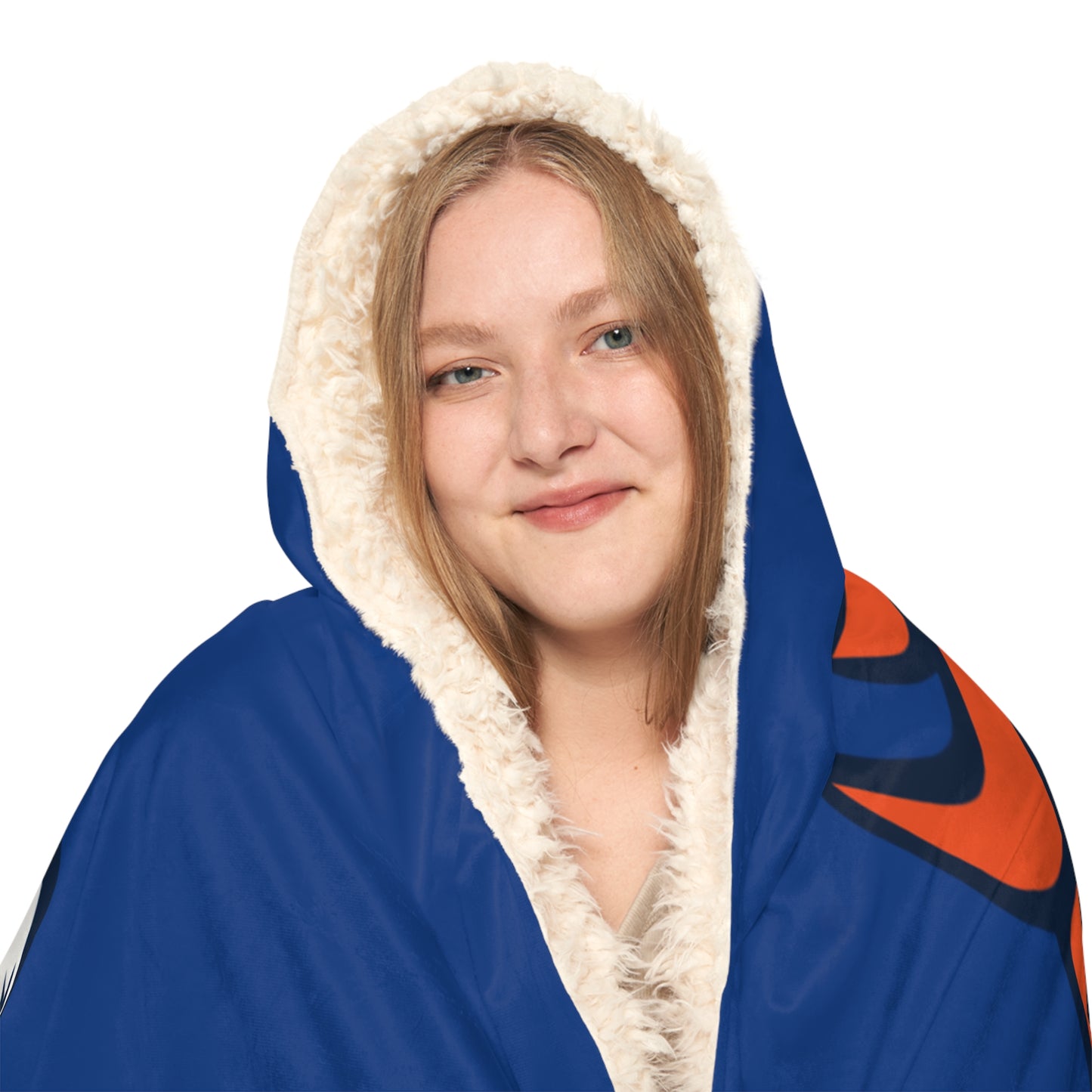 Denver Broncos Logo Blanket | Hooded Throw, NFL Team Fleece