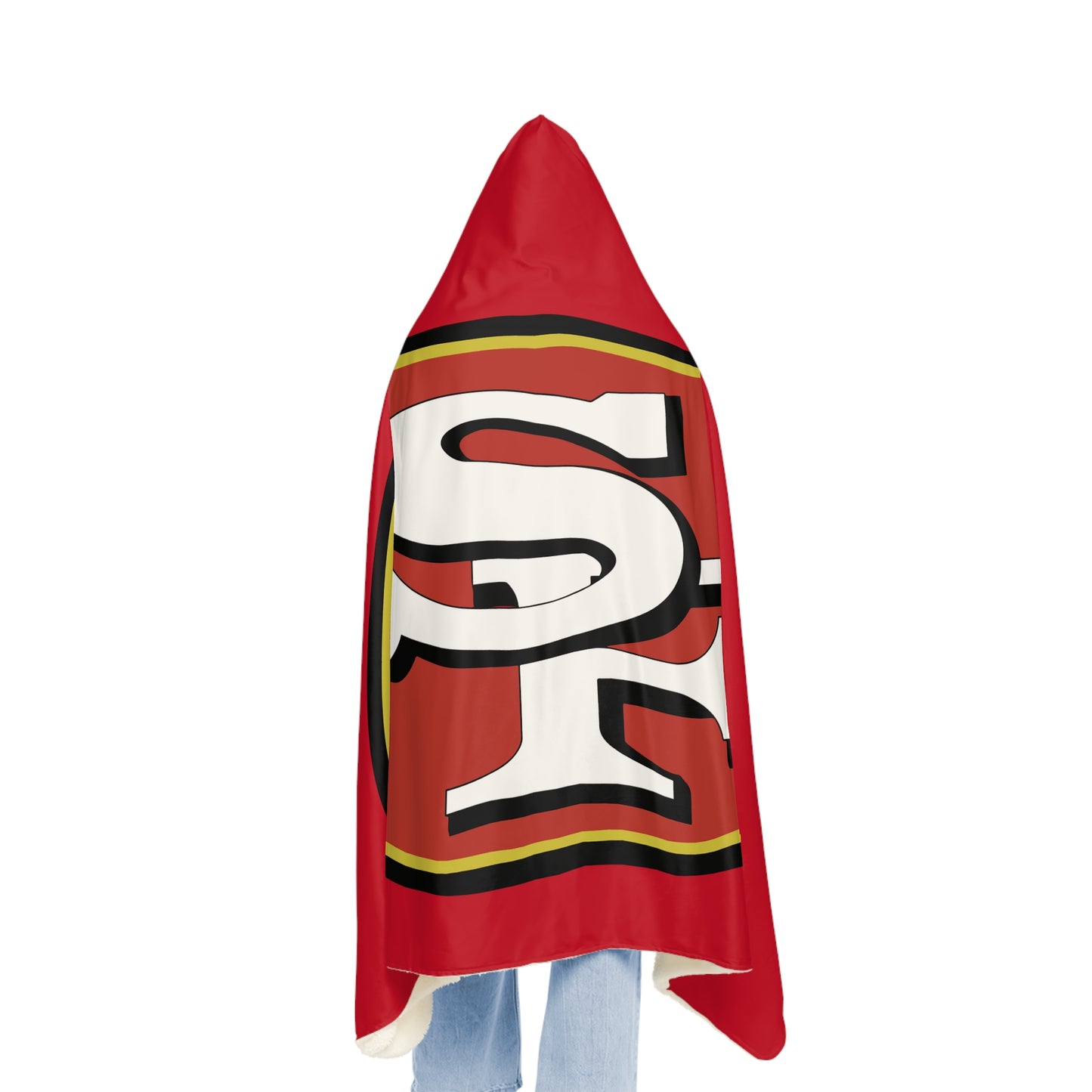 SF Oval Logo Snuggle Blanket | Red Hooded Throw