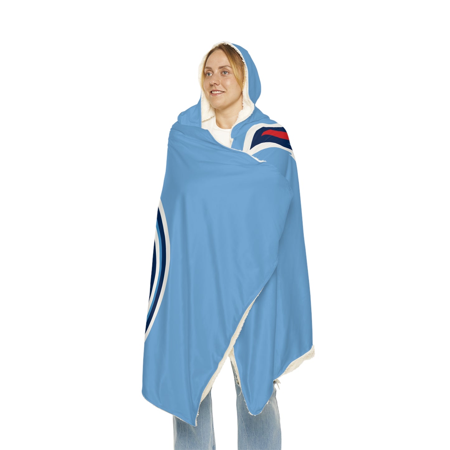 Titans Flame Logo Blanket | Hooded Throw Blanket, Blue Team Design