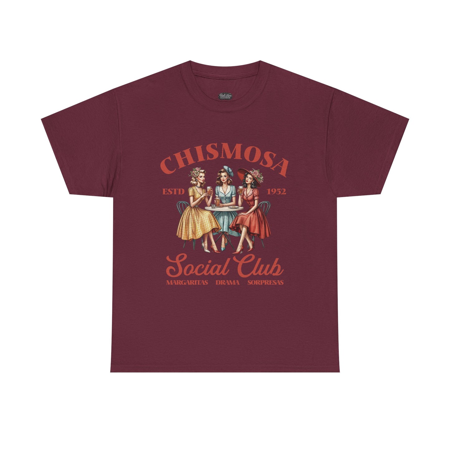 Chismosa Social Club Tee | Retro Ladies Gossip Graphic Shirt