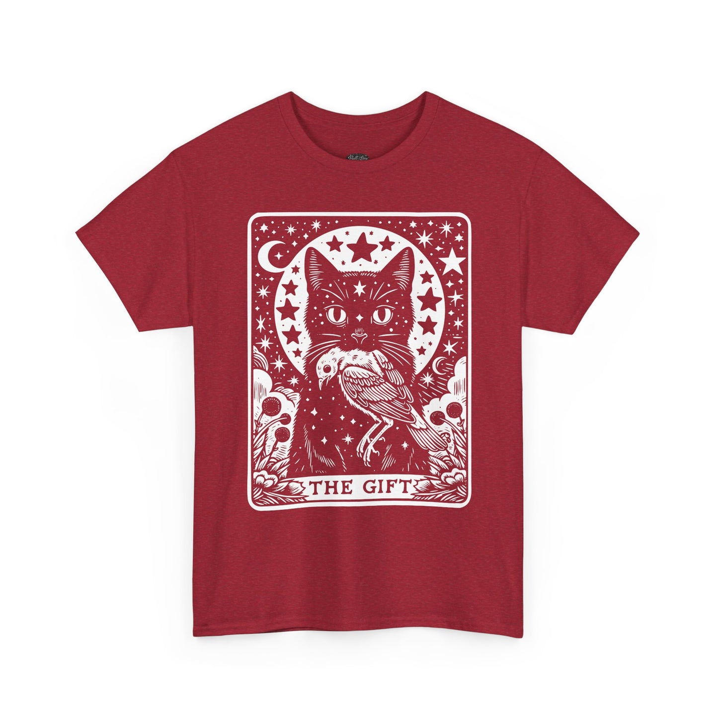 Tarot Cat The Gift Tee | Mystical Cat Tarot Card shirt, Occult Stars Moon Design
