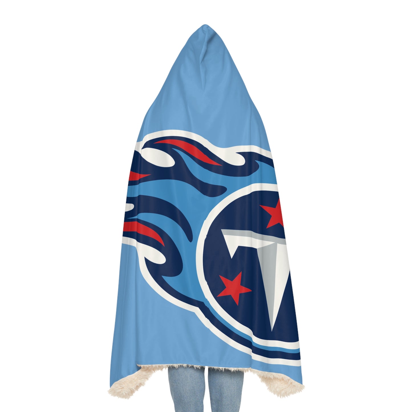 Titans Flame Logo Blanket | Hooded Throw Blanket, Blue Team Design