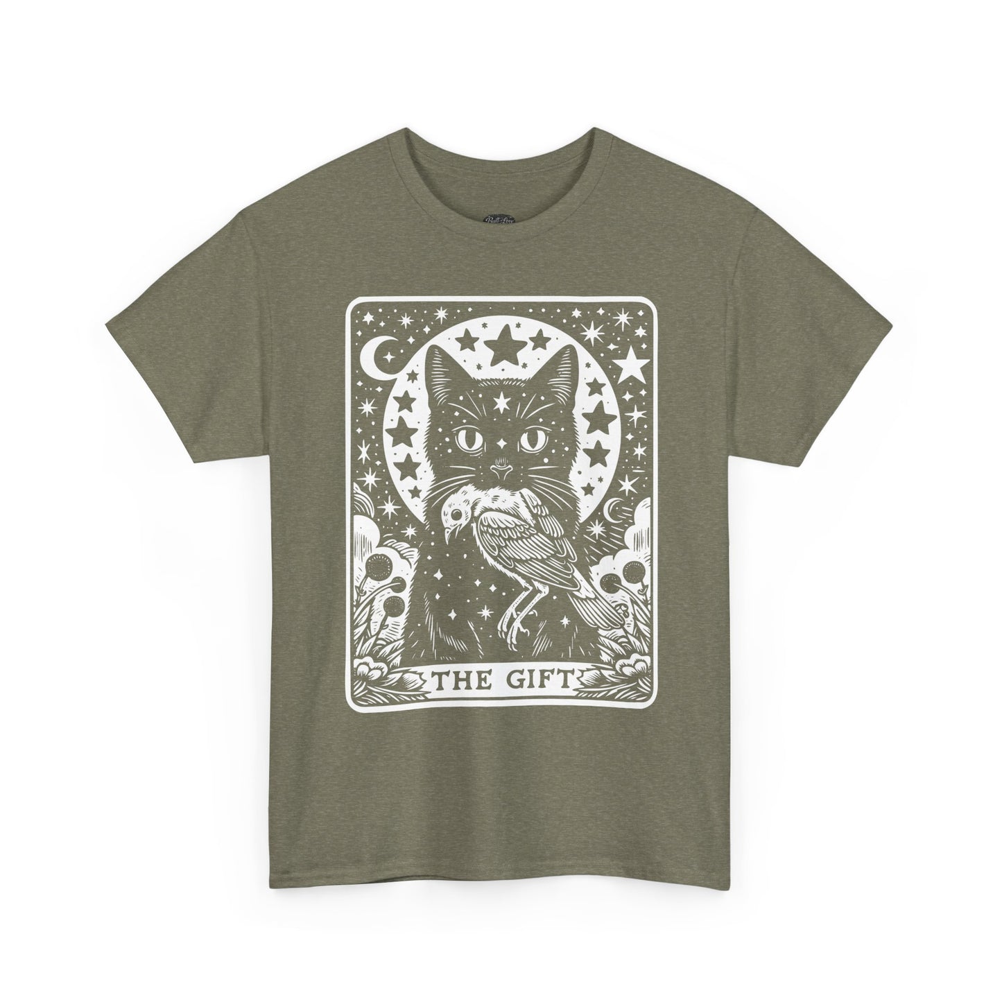 Tarot Cat The Gift Tee | Mystical Cat Tarot Card shirt, Occult Stars Moon Design