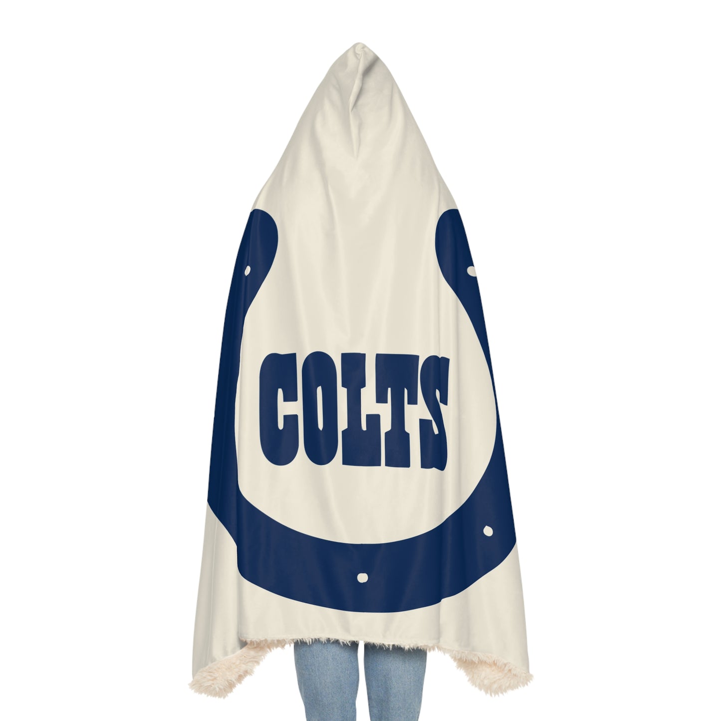 Colts Horseshoe Snuggle Blanket | Hooded Throw
