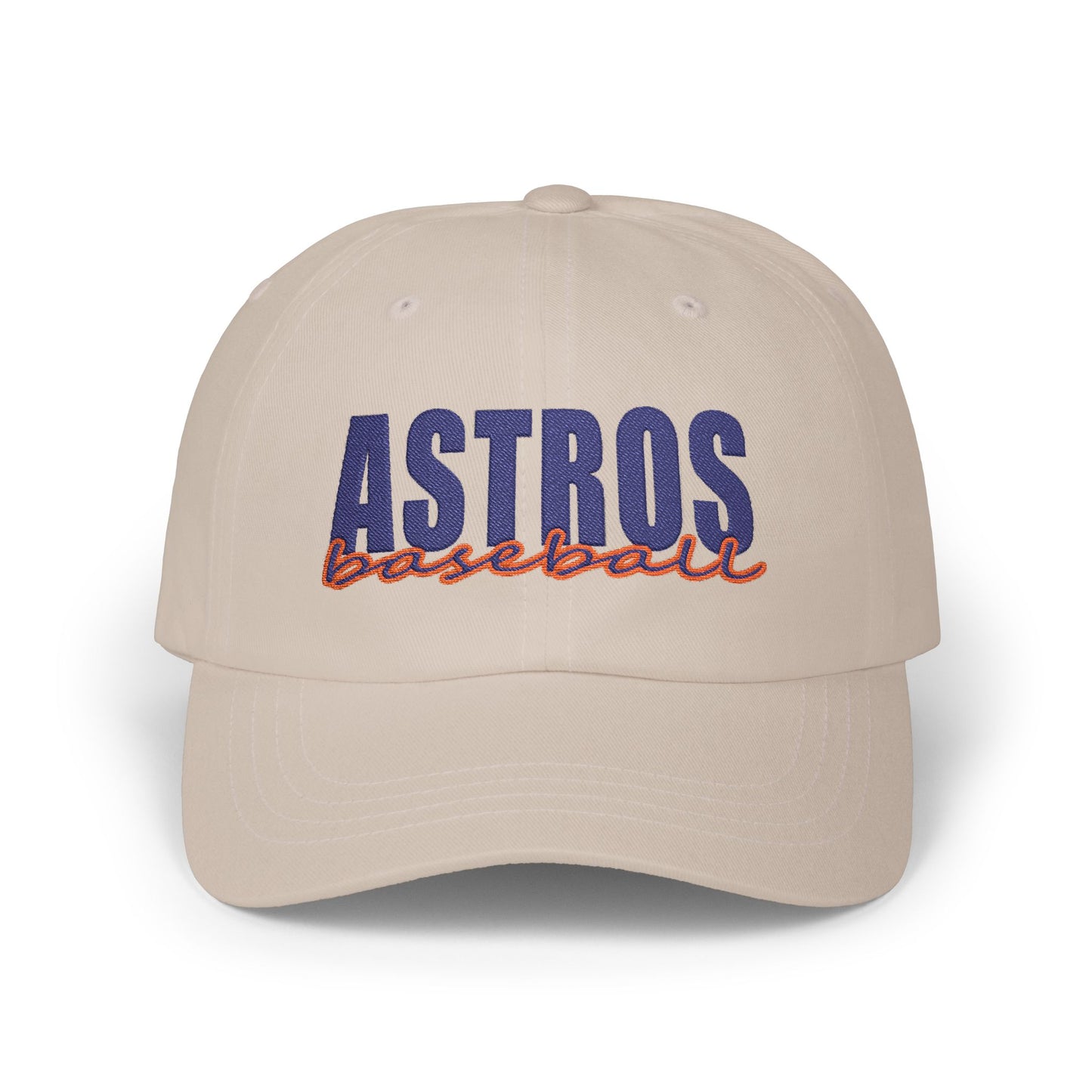 Astros baseball Dad Cap | Embroidered white baseball cap