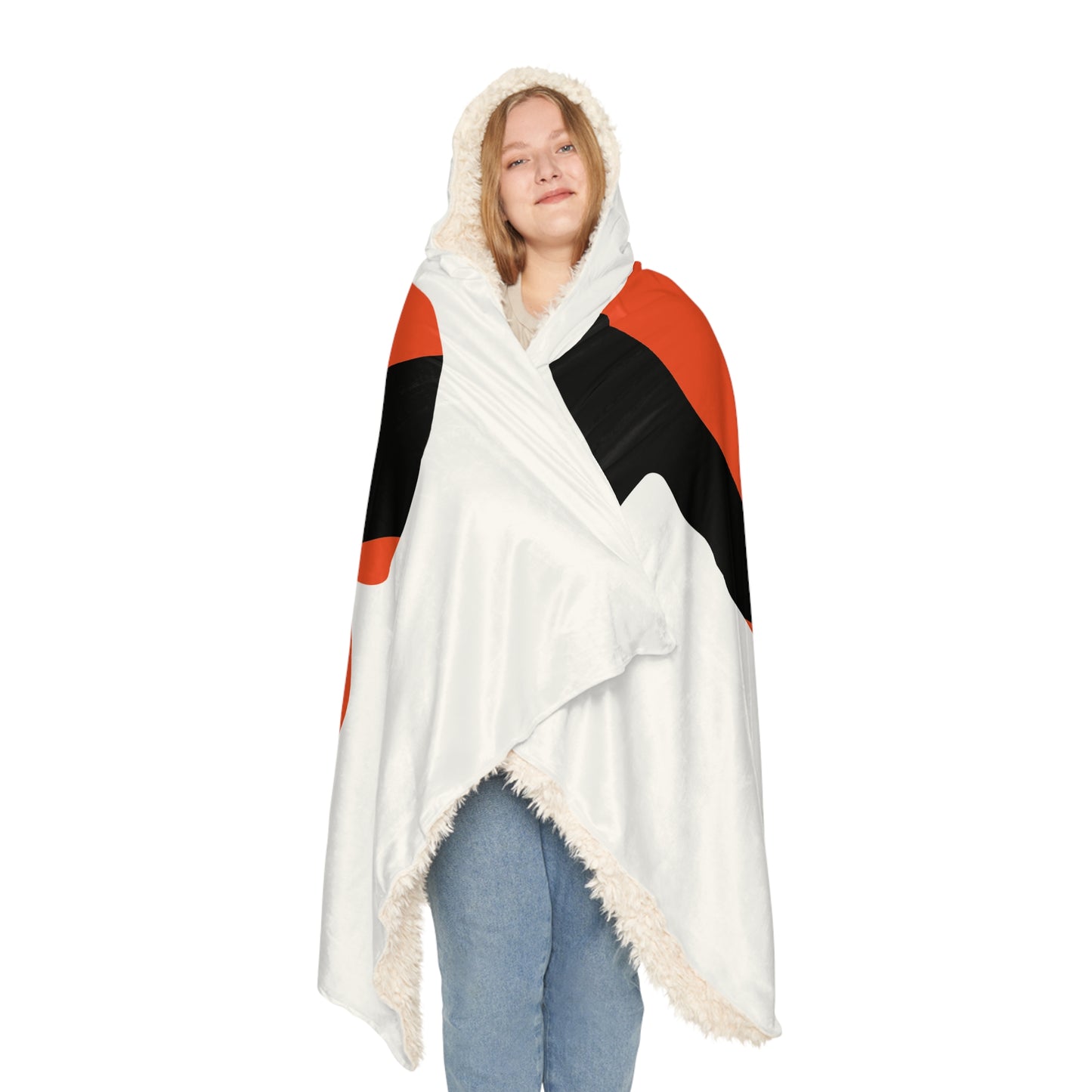 Cincinnati Bengals B Logo Snuggle Blanket | Football Team Fleece Throw