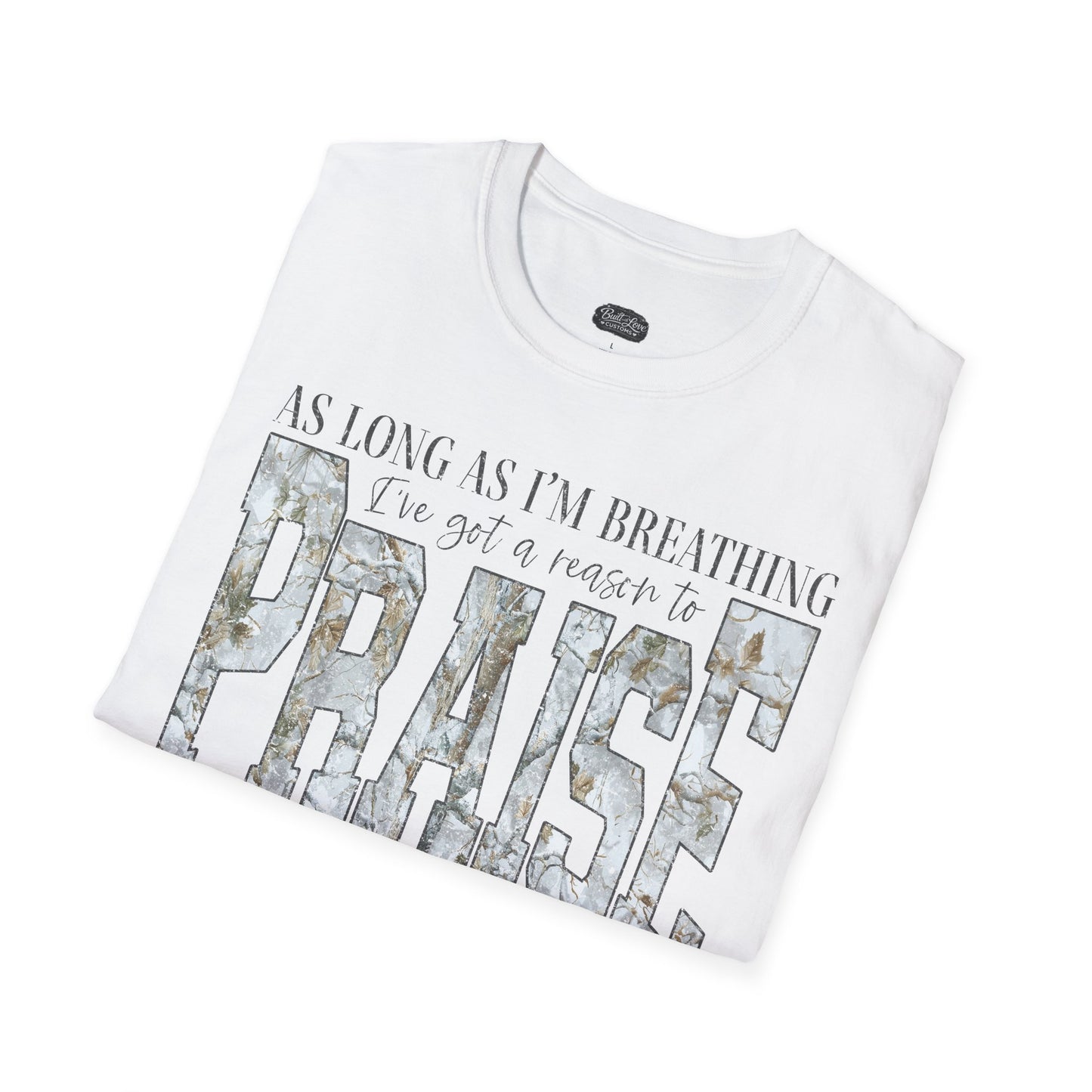 Praise the Lord T-Shirt | Floral Lettering Christian Faith Tee