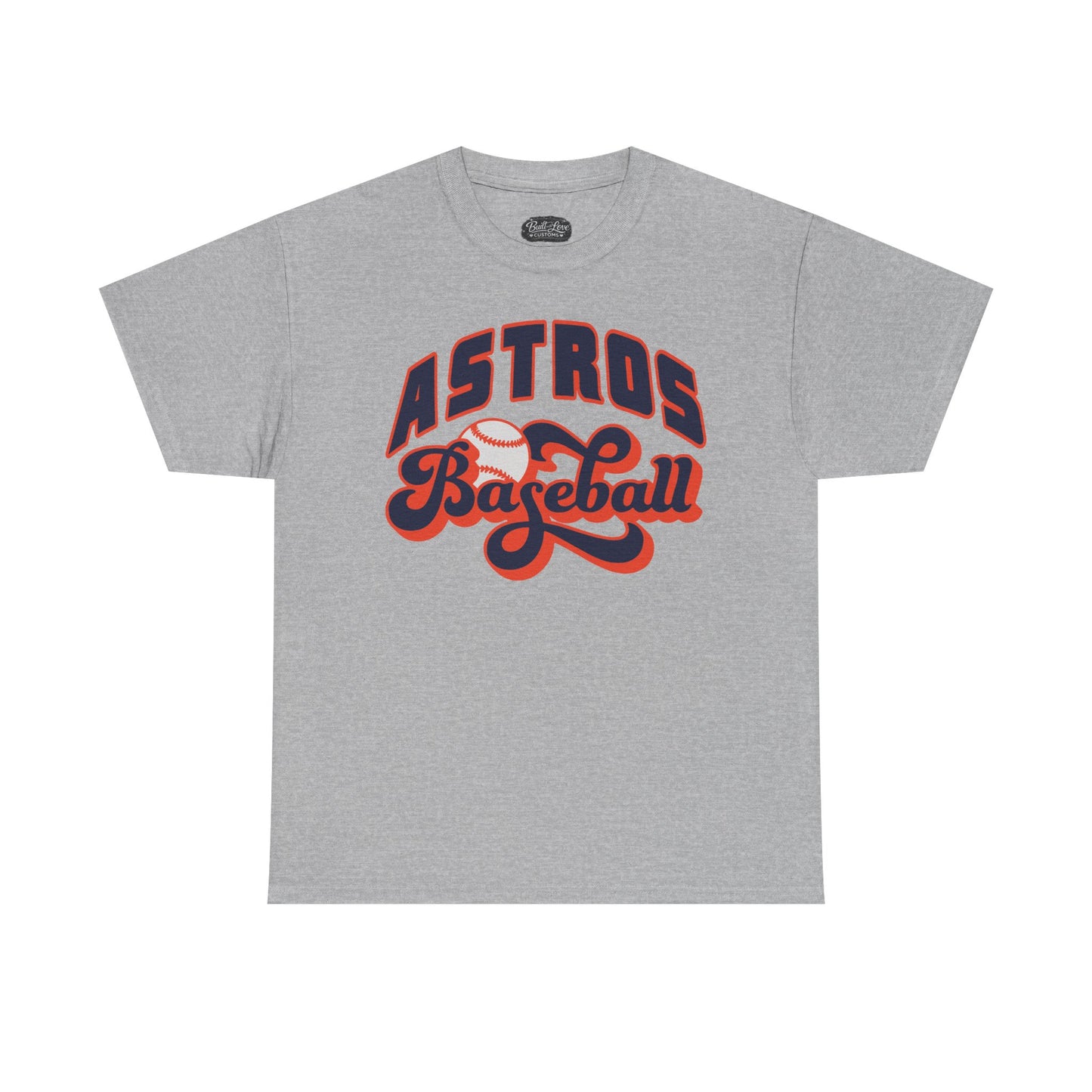 Astros Baseball Tee | Retro Script Sports Shirt