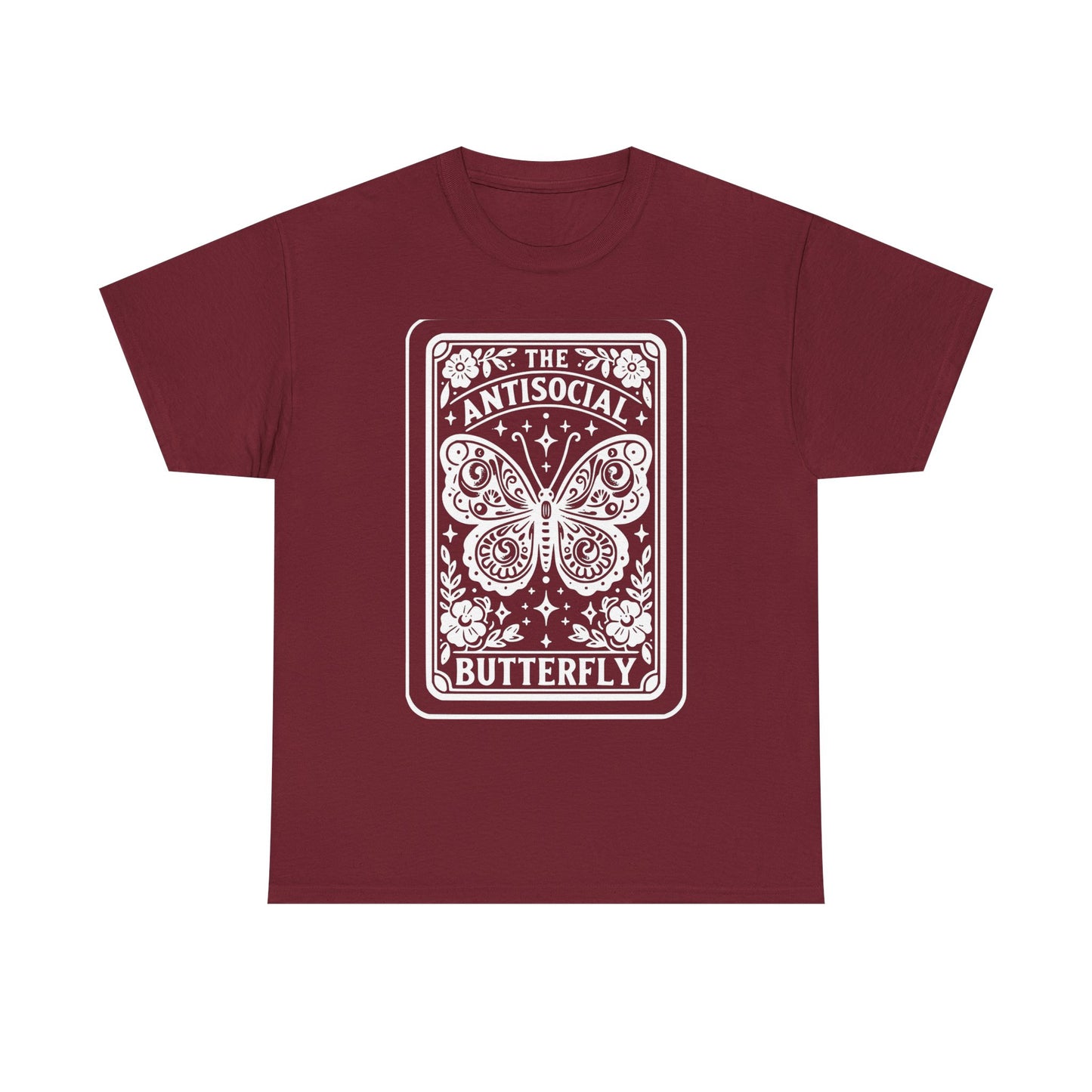 Antisocial Butterfly T-Shirt | Decorative Butterfly Illustration