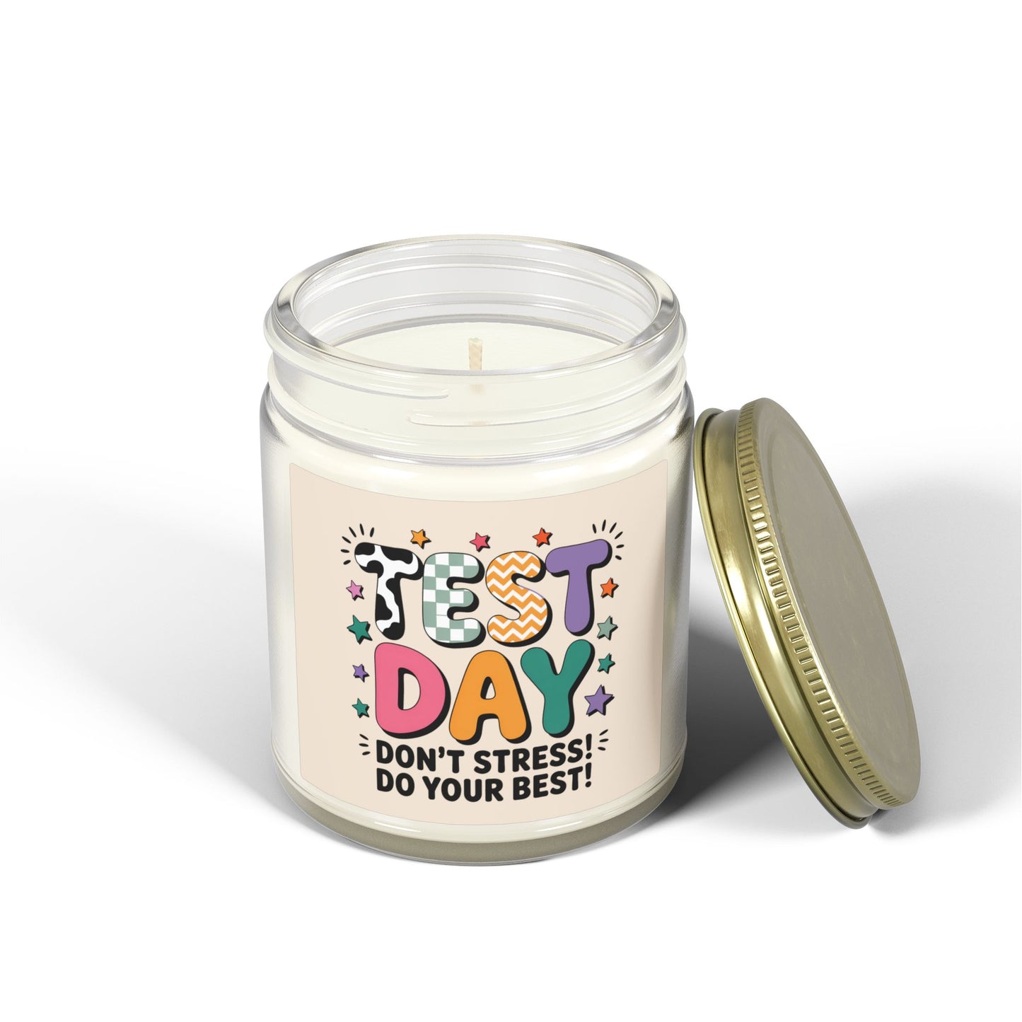 Test Day Don't Stress Candle | Coconut Apricot Soy Wax 4oz 9oz