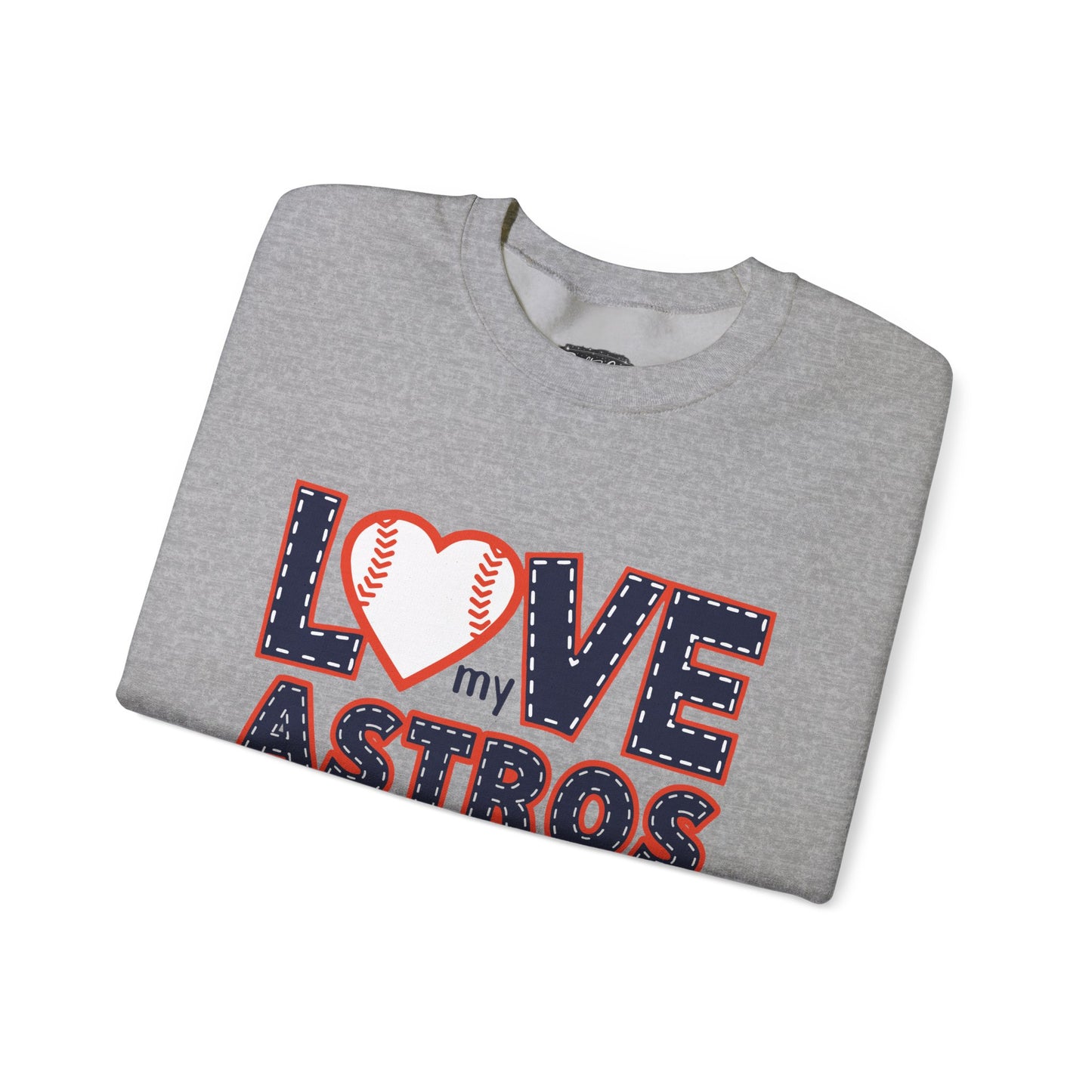 Love My Astros Sweatshirt | Baseball Heart Crewneck