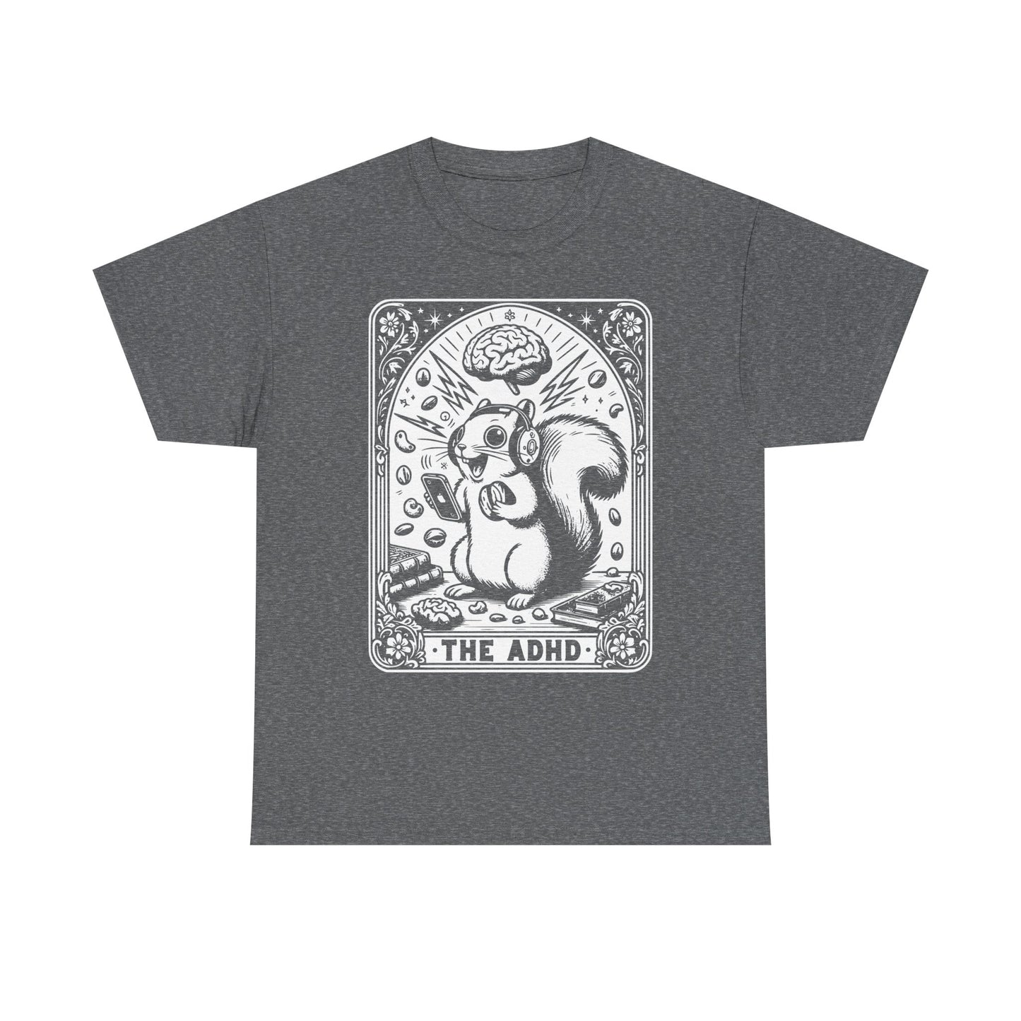 The ADHD Squirrel Tee | Cute Retro Illustration, Mental Health Awareness