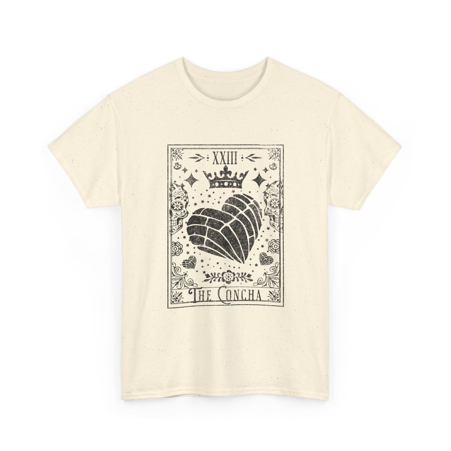 La Concha Tarot Card Tee | Shell Illustration, XIII Symbol, Occult Floral Design