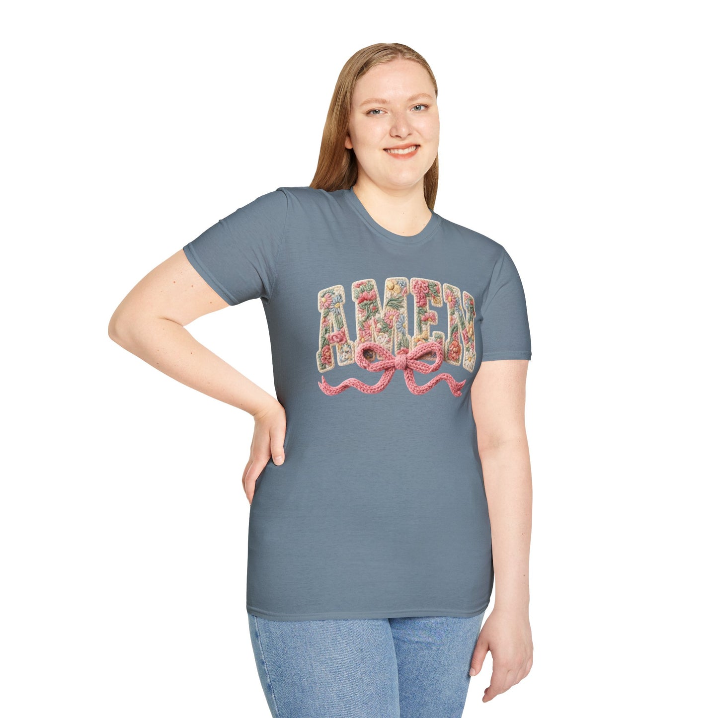 Alien Floral Script T-Shirt — Pink Bow Graphic Tee