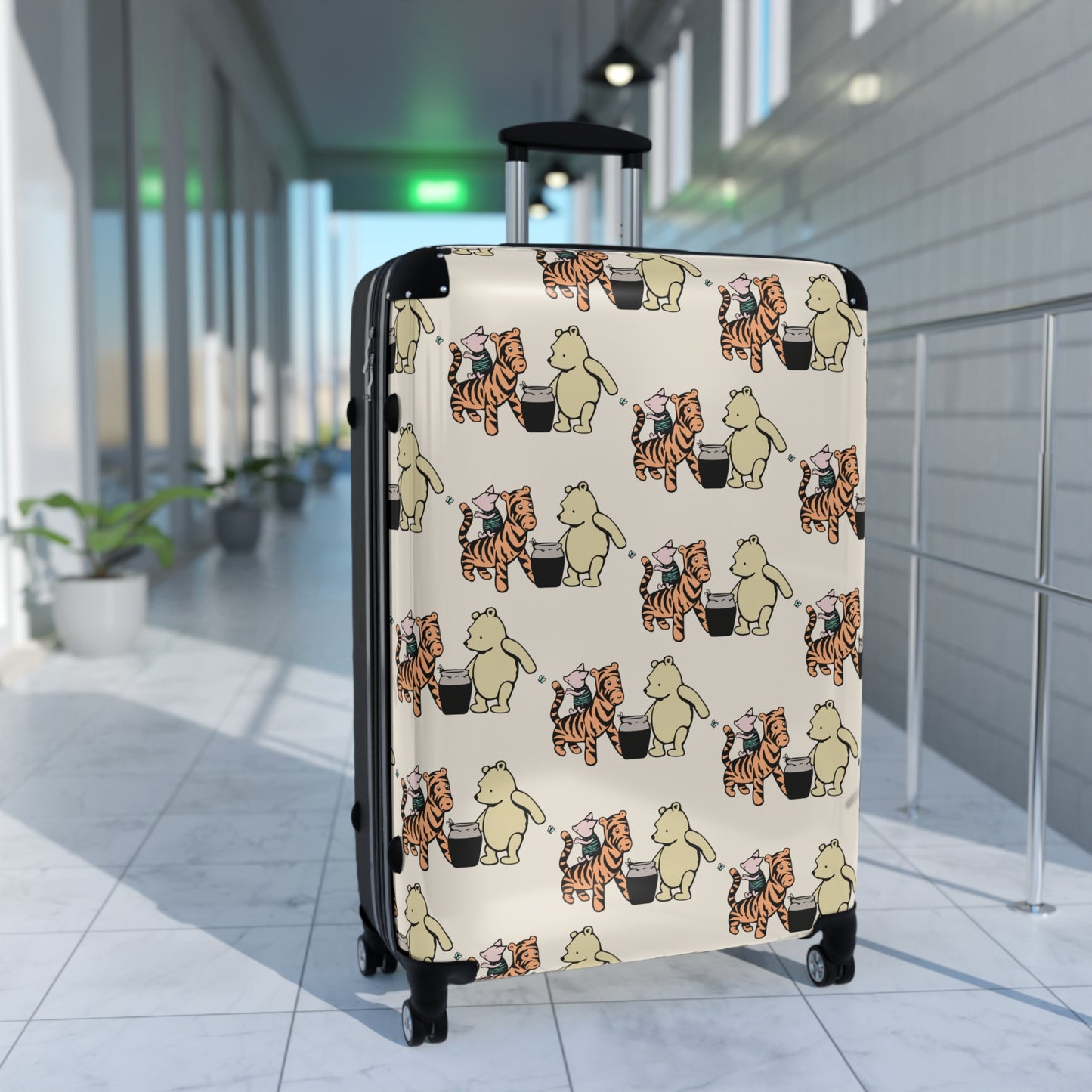 Bear and Tiger Pattern Suitcase | Cute Animal Luggage Cover