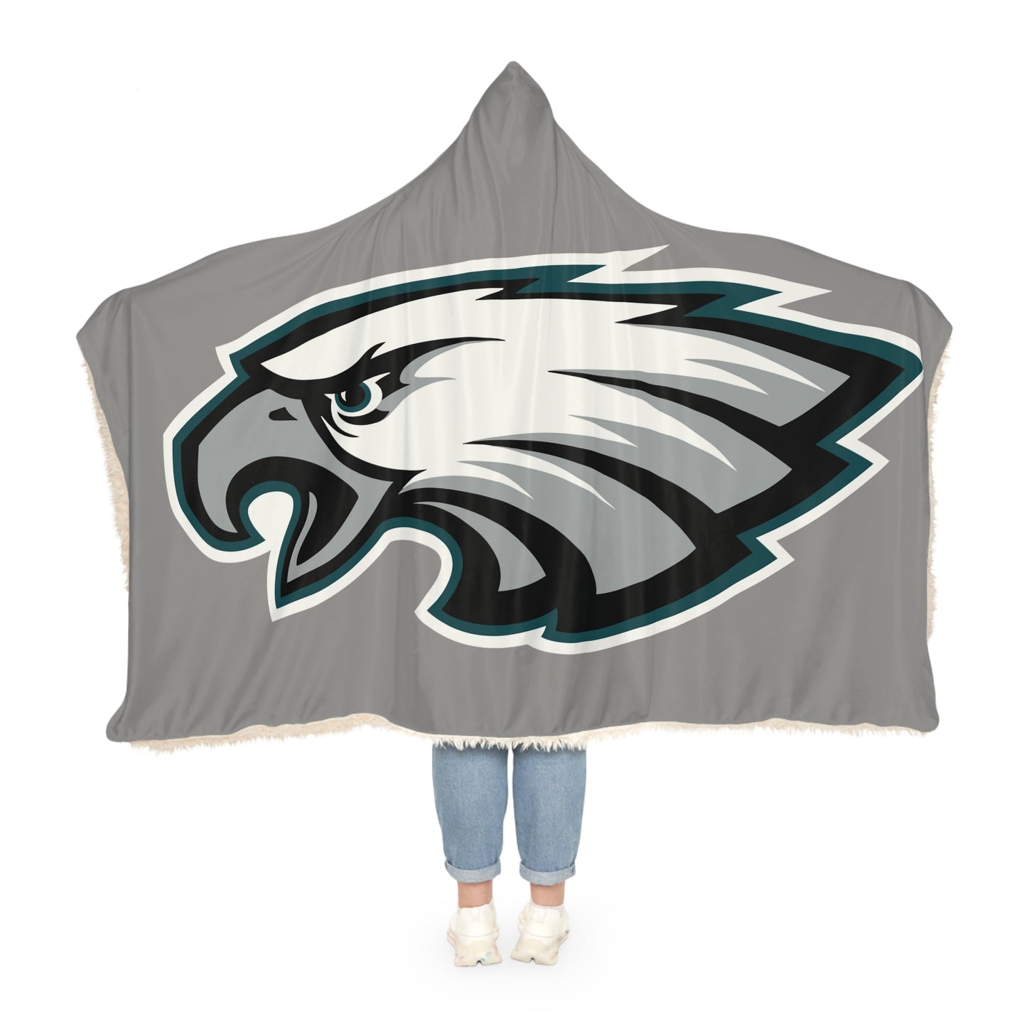 Eagle Head Snuggle Blanket | Hooded Fleece Throw
