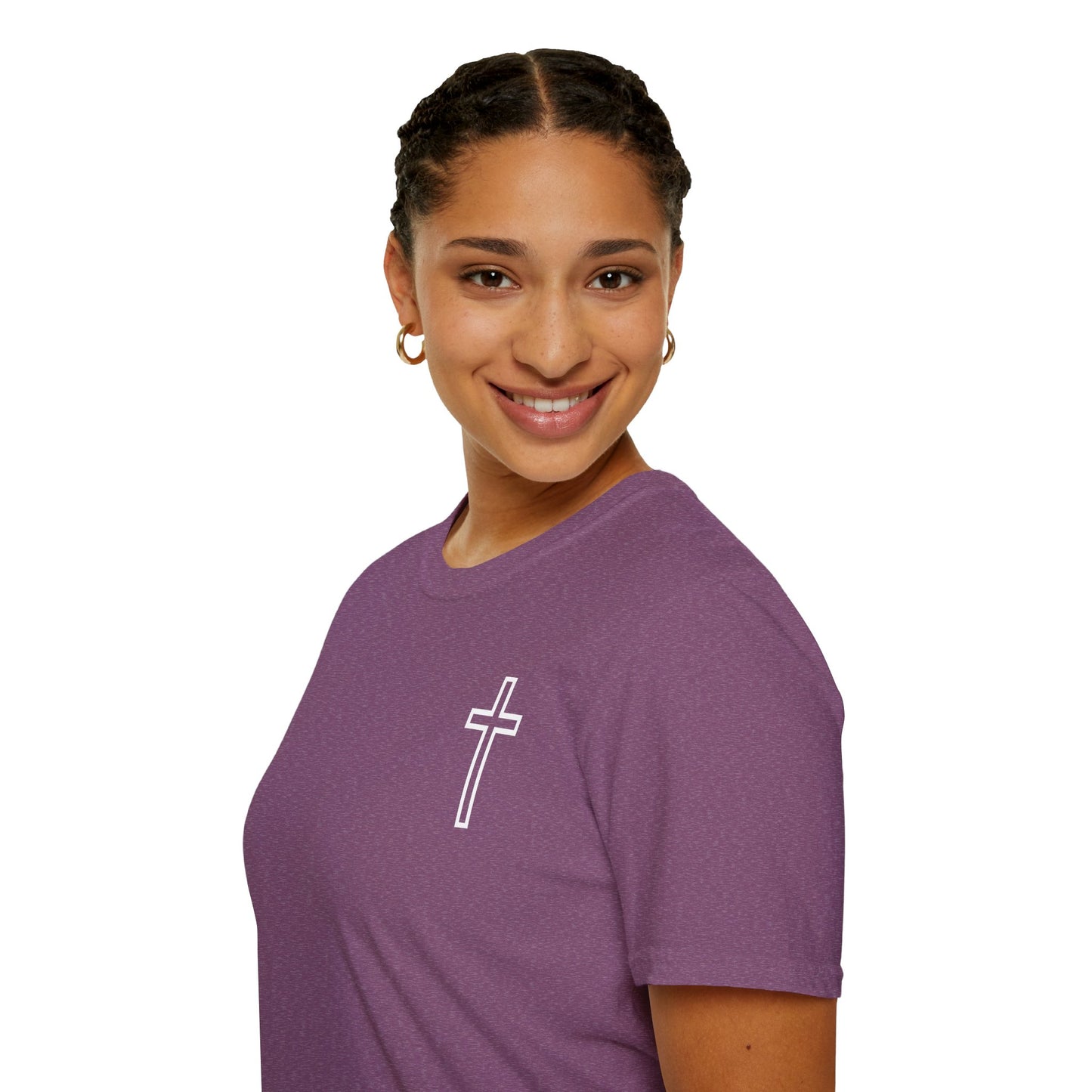 Blessed Through the Storm Christian T-Shirt — Women’s Faith Cross Tee