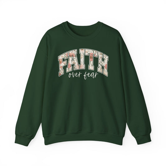 Faith Floral Crewneck Sweatshirt — Women's Floral 'FAITH' Pullover