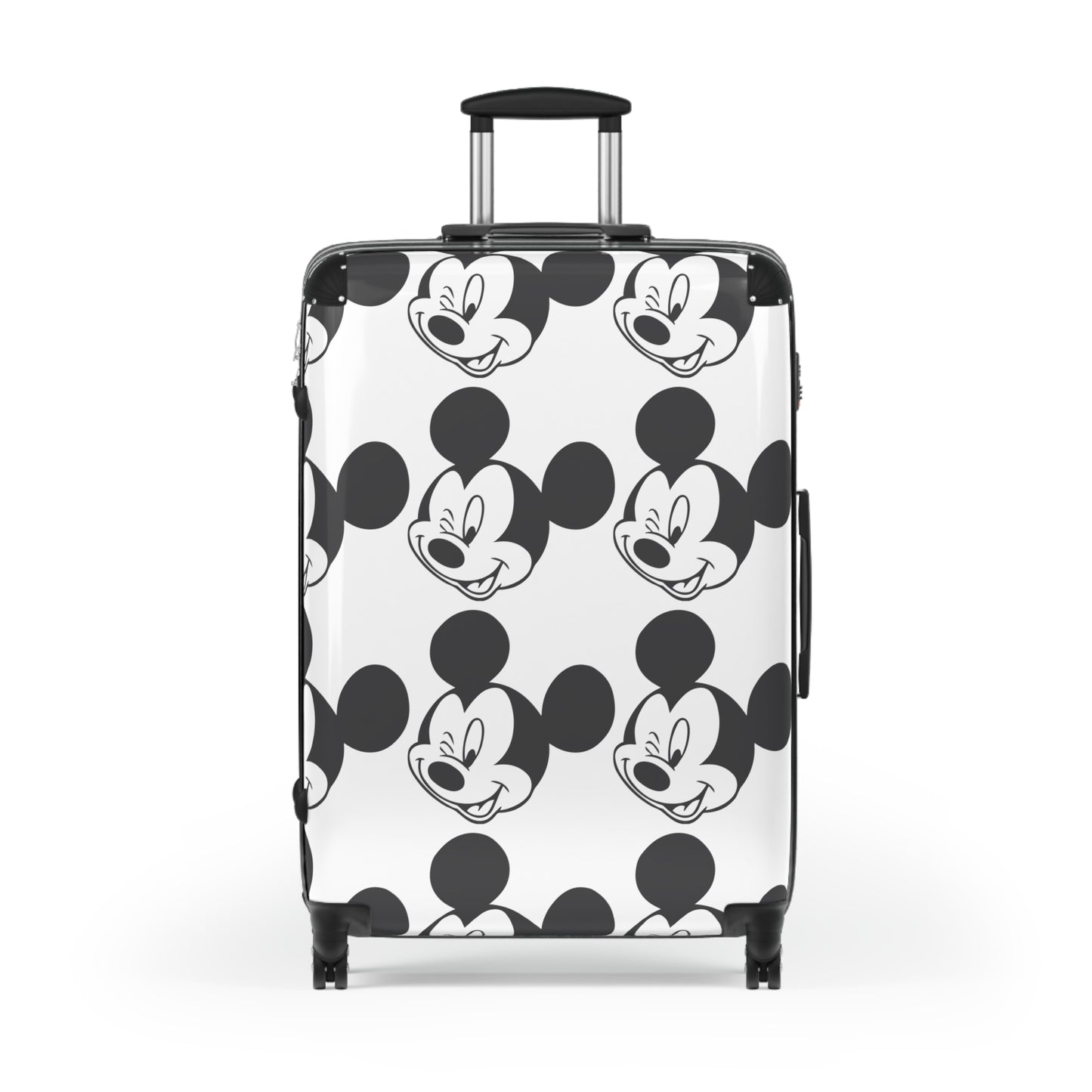 Retro Mickey Mouse Pattern Suitcase | Cartoon Travel Luggage