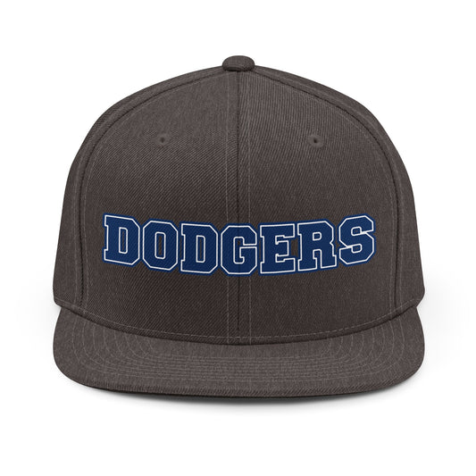 Dodgers Embroidered Snapback Hat | Baseball Team Script Cap