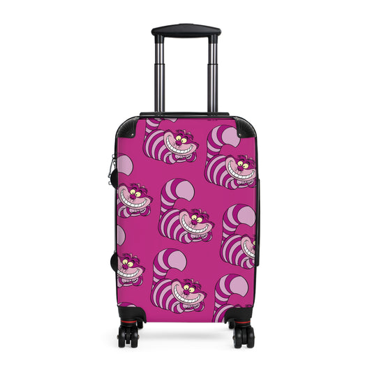 Cheshire Cat Pattern Suitcase | Pink Travel Luggage